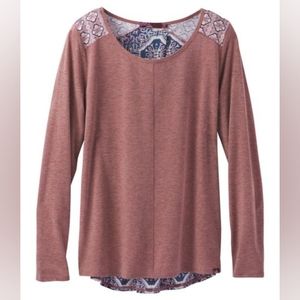 Prana Jivani patterned long sleeve blouse